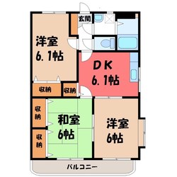 小山駅 バス9分  西城南３丁目下車：停歩8分 1階の物件間取画像